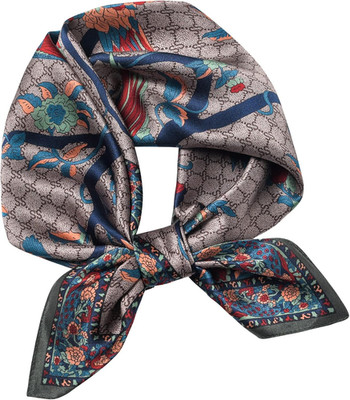 100% Mulberry Silk Scarf 25.6''x25.6'' Square Women Neckerchief Headscarf - Lightw