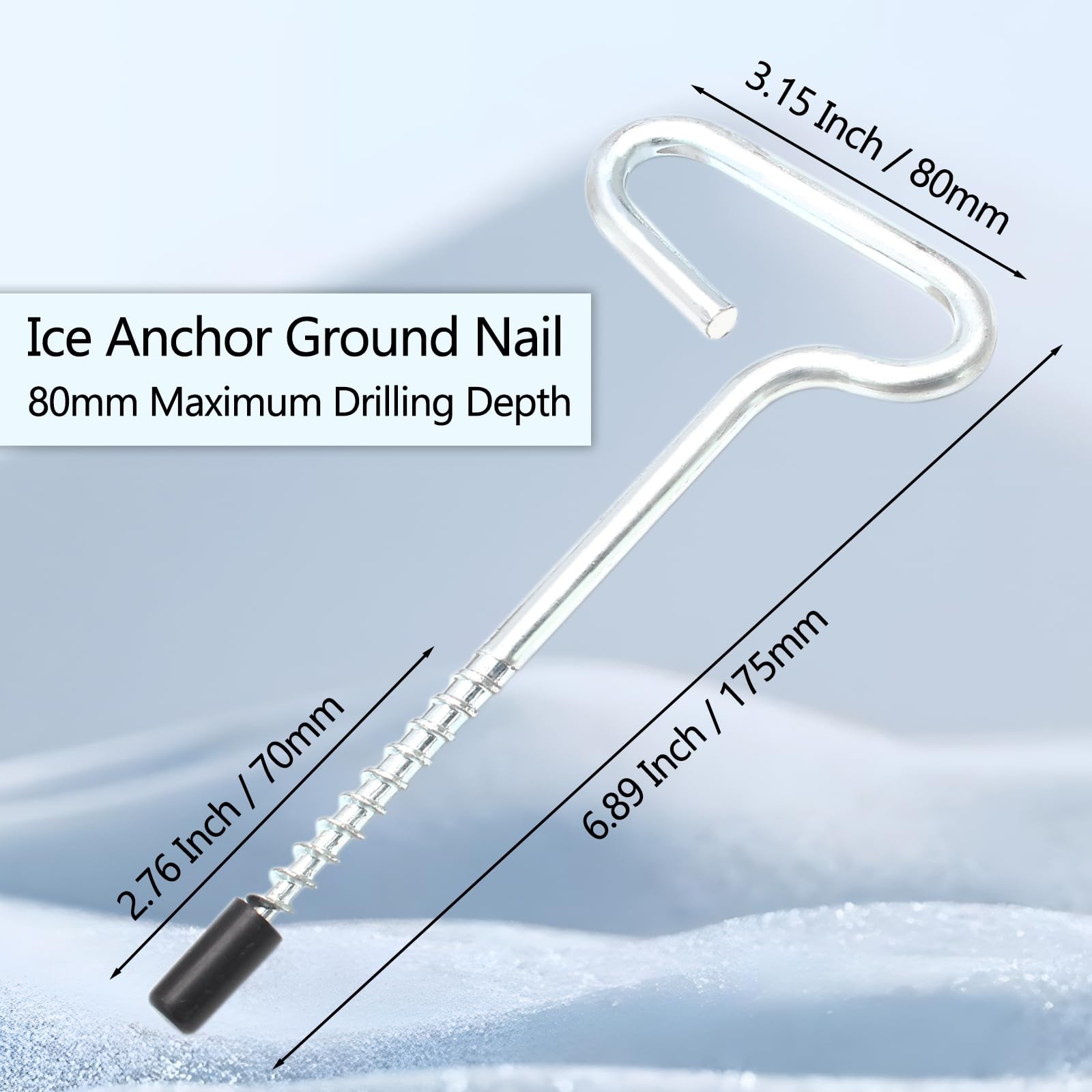 Universal Ice Anchor Tool Ice Anchor Drill Adapter Kit