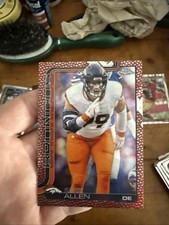 2025 Topps Chrome Zach Allen #95 Football Leather Refractor Broncos