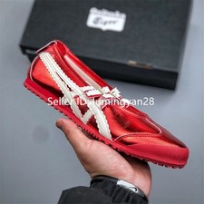 Vintage ONITSUKA TIGER MEXICO 66 TGRS BALLET FLATS Red White 1182A708-700 NEW 