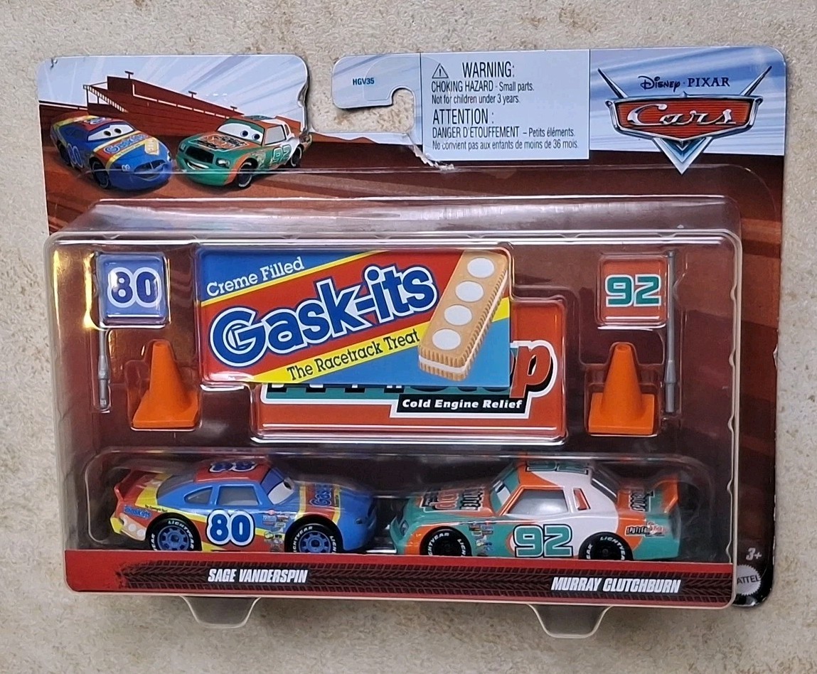Disney Pixar Cars On Road Sage Vanderspin & Diecast Car 2 Pack Murray Clutchburn