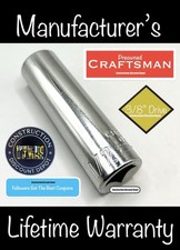 Craftsman 6 Point 3/8" Drive Chrome Deep 1/2"  Socket CMMT43332 PREOWNED