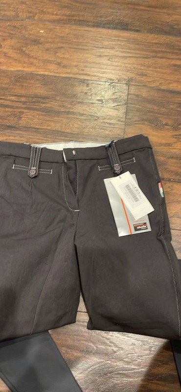 Schoeller Alessandro Albanese New mid Rise Breeches In Charcoal Size 34 Women's