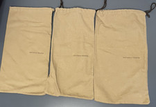 Bottega Veneta Dust Bags Set of 3 Shoes Storage Travel Brown Drawstring 14.5 x 8