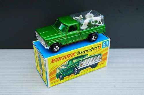 Matchbox Lesney No 50 Kennel Truck Pale Yellow Base VNM Plus Original Box