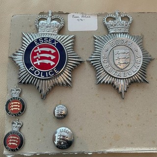 Essex Constabulary Helmet Plates Collars & Buttons British Police