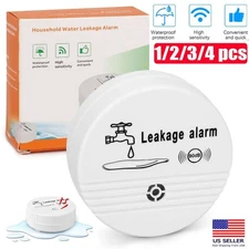 1/2/3/4pc Intelligent Water Leak Sensor Detector Alarm Flood Leakage Level Alarm