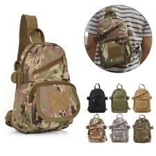 Men's Tactical Molle Sling Chest Pack Shoulder Bag Pouch for Hiking Camping US