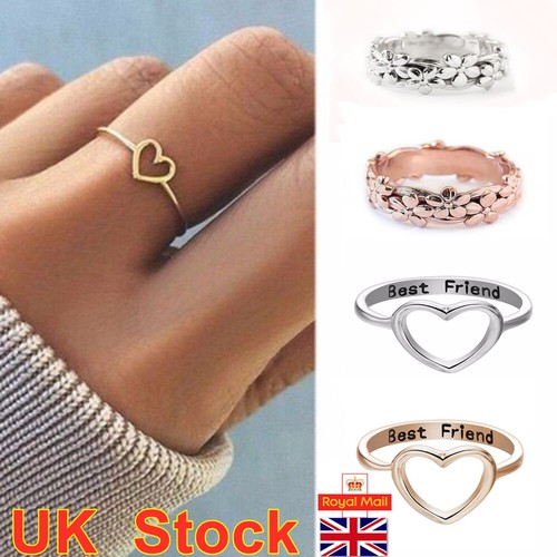 Women Love Heart Best Friend Ring 