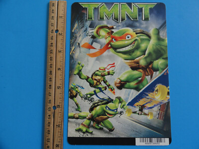 TMNT - TEENAGE MUTANT NINJA TURTLES - BLOCKBUSTER VIDEO BACKER CARD 5''X8''