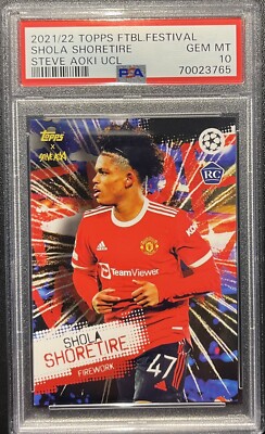 2021-22 Topps Football Festival Steve Aoki Shola Shoretire RC PSA 10 POP 1  | eBay