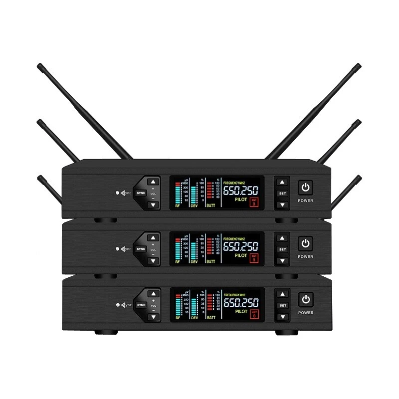 Wireless Microphone Set For Singers Live Vocal Mics Handheld True Diversity UHF - Image 4 of 4