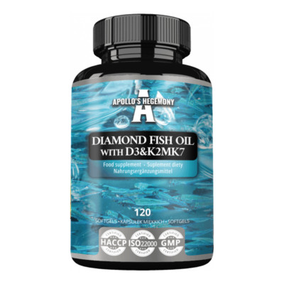 APOLLO'S HEGEMONY Diamond Fischöl 120 Kaps   Omega-3, DHA, EPA, Herz