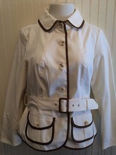 Etcetera Safari White Jacket Size 14 Nwot