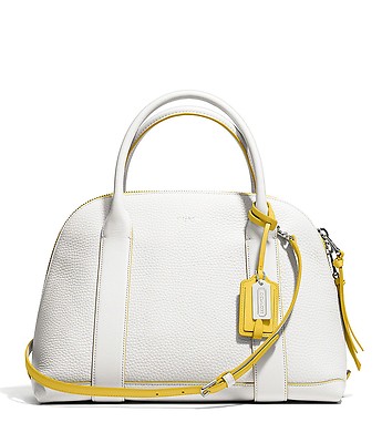 NWT Coach Bleecker Edgepaint Leather Preston Satchel 30165  Coach 30165 Bleecker Edgepaint Preston Pebble Leather Satchel main image 0