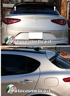 CUP Spoilerlippe SCHWARZ für Alfa Romeo Stelvio Front Schwert Ansatz Version 2 e