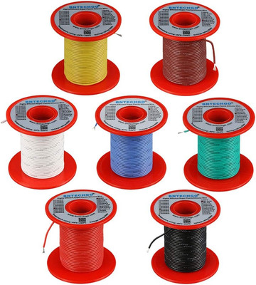 24 Gauge Silicone Wire Kit 7 Color Each 100 Ft Flexible 24 AWG Stranded Tinned C