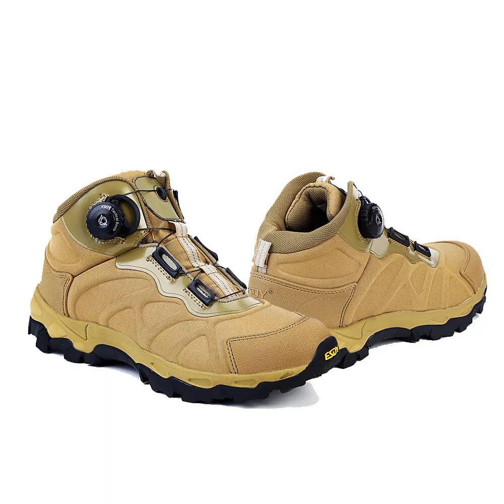 ESDY Outdoor Boots Hiking Shoes Automatic Buckle Tactical Shoes Combat Boots