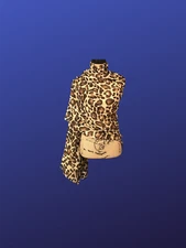 UNBRANDED Shawl Wrap, TAN/BROWN/DARK BROWN LEOPARD CRINKLE Cloth, Pre-owned, EUC