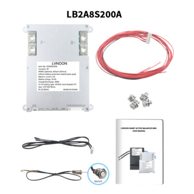 LVNOON LB2A Smart Protection active balancer 3S to 24S for Lifepo4 / Li-ion/ LTO