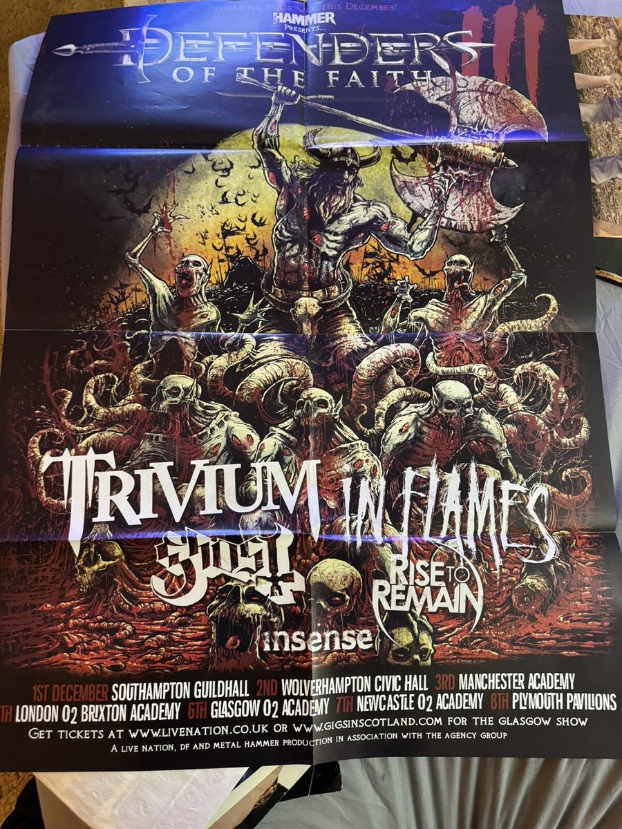2011 Trivium Ghost In Flames Defenders Of The Faith & Iced Earth
