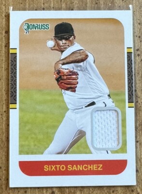 2021 Donruss - Retro 1987 Materials #87M-SX Sixto Sanchez Player Worn Jersey