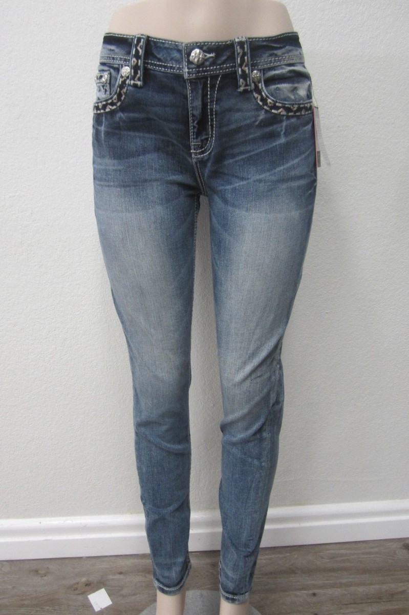 Jean Skinny Miss Me Neuf Avec étiquettes - Taille 26 X 30, Poches Brodées, Coupe Bootcut