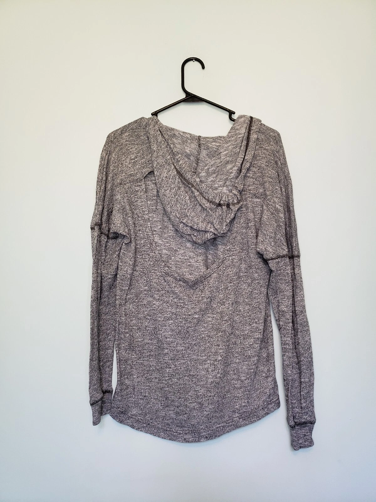 UNDERCOVER ROSA Victoria's Secret donna S felpa con cappuccio pullover grigio erica maglione schiena aperta