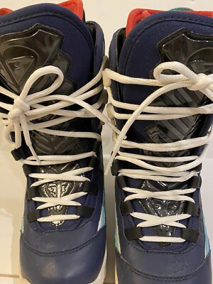 quiksilver roxy snowboards Roxy Y2K Quiksilver GNU Snowboarding Boots Polara Micro Fit Blue Womens 7