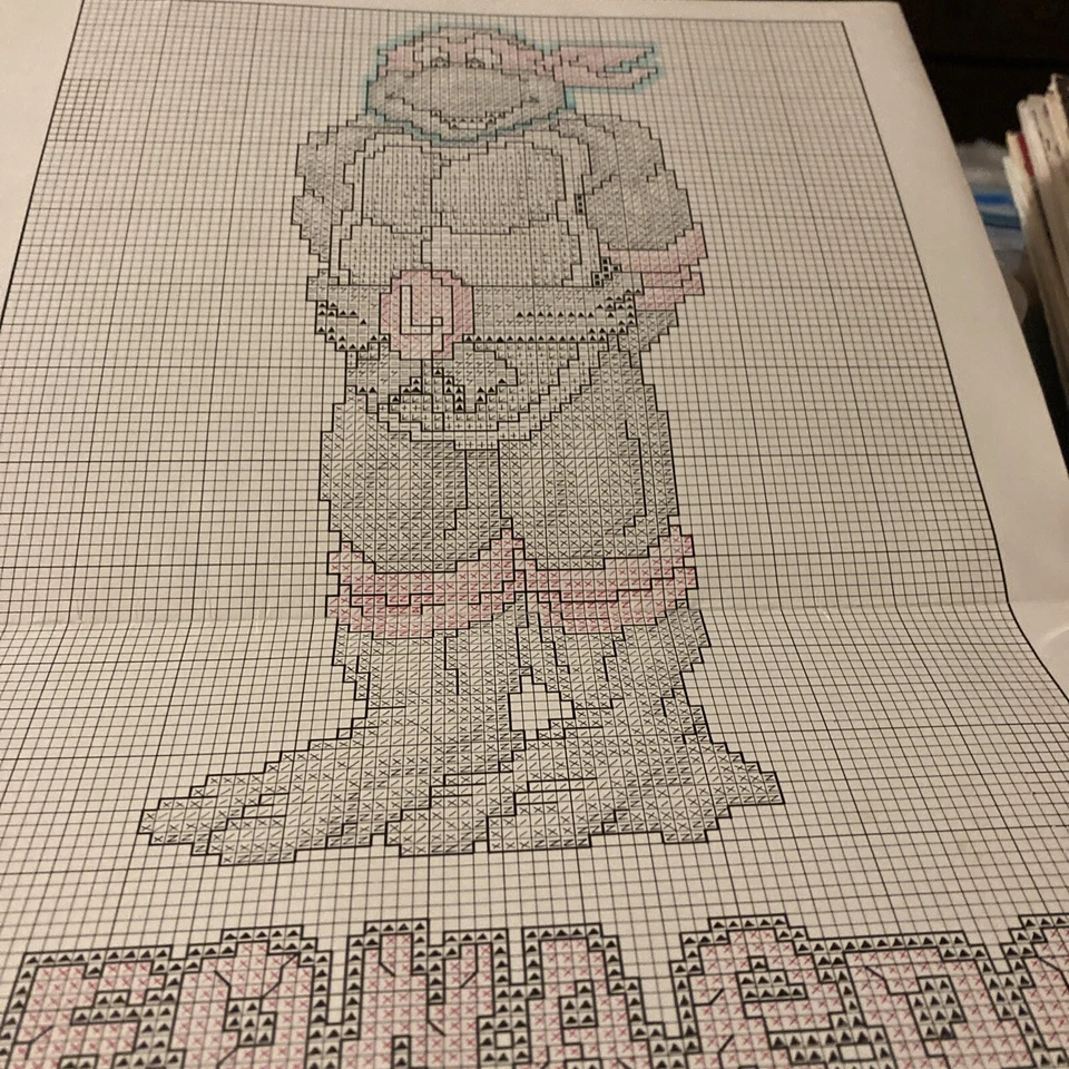 TMNT Leonardo and Cowabunga Cross Stitch Patterns By Plaid - Image 4 of 4