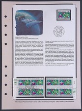 Nations Unies Document 1er jour Câbles-Satellites Télécommunication O & NO