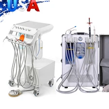 Dental Delivery Unit Turbine Mobile Rolling Case Air Compressor Suction 4Holes