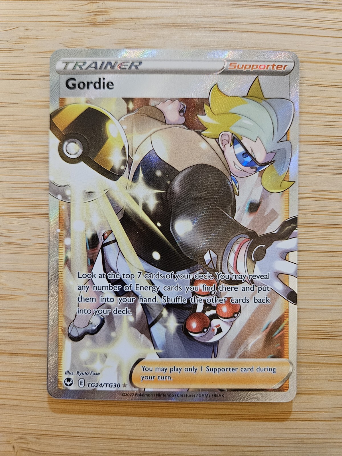Gordie TG24/TG30 Silver Tempest Trainer Gallery NM Full Art Pokemon Card