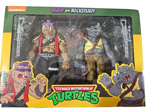 NECA Teenage Mutant Ninja Turtles 2024  Bebop and Rocksteady 2 Pk Action Figures - Zdjęcie 1 z 5