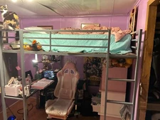 twin metal loft bed