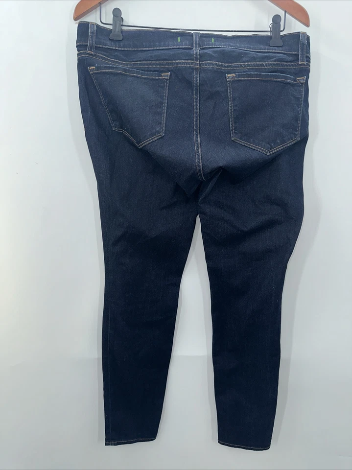 J Brand Mama J Maternity Jeans Sz 31 Dark Starless Skinny Side Panel Elastic H42 - Image 4 of 4