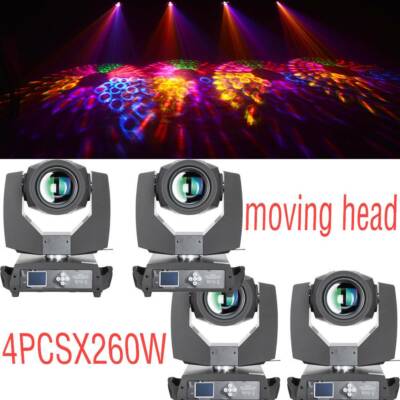 4PCS 260W DMX512 Osram 9R Zoom Prism Beam Head Moving Stage Light Gobos Lamp