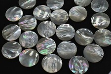 Natural Mother Of Pearl Flat Back Discs 25 MM Round Flat Back Discs For Jewelry.