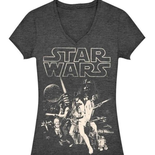 Star Wars Poster V-Neck T-shirt womens 