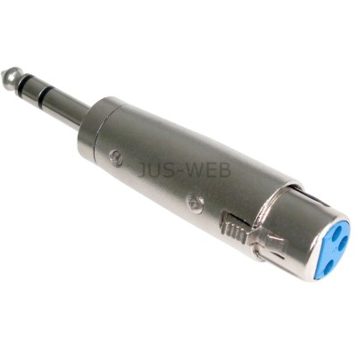 Audio Adapter 3pol XLR Buchse Kupplung auf 6,35mm stereo Klinkenstecker Stecker