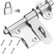 Sliding Door Latch Bolt Latch Thickened Stainless Steel Solid Durable With