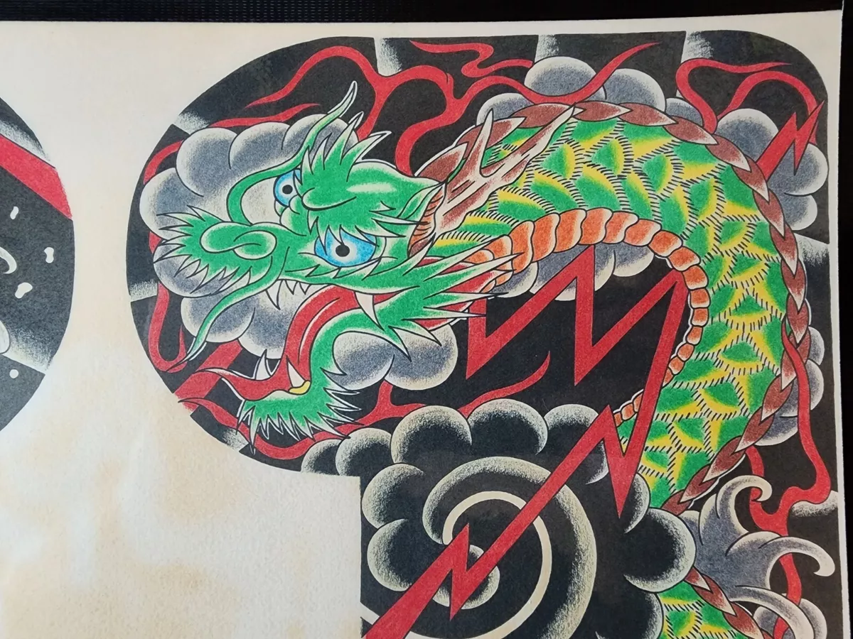 Japanese inspired dragon tattoo