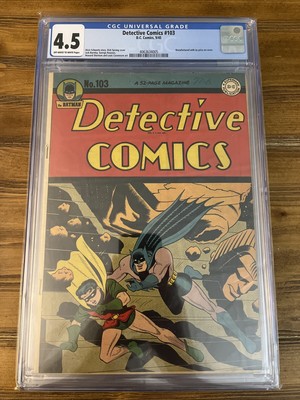 Detective Comics #103 (DC 1945, Golden Age) CGC 4.5 Manf w/o price (Batman)