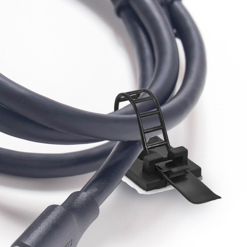 100 Pcs Cable Fixing Ties Office Cord Organizer Straps Wraps Reusable - Afbeelding 11 van 12