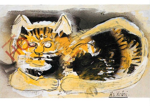 Picture Postcard-:Hans Krusi, Cat