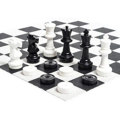 MegaChess 25'' Giant Chess Bundle - Chess, Checkers, and Plastic Board