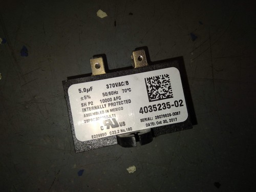 ENVIROWISE E4038754 CONDENSATORE FUNZIONAMENTO A SECCO 5UF X 370VAC 50/60 HZ 206434 - Foto 4 di 7