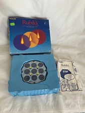 VTG Rubiks Clock Puzzle Matchbox 1988 Brain Teaser Retro Rubiks Cube Toy In Box