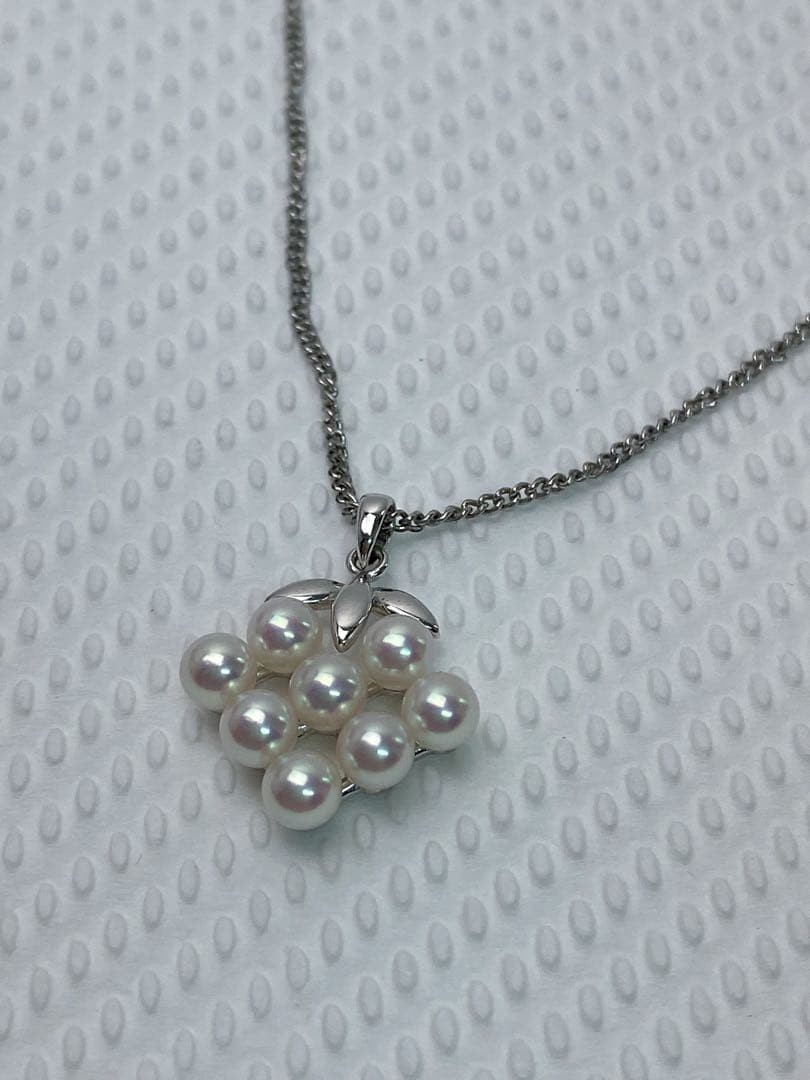 MIKIMOTO Japanese Akoya Pearl Necklace Silver 40cm Genuine Pearl Vintage