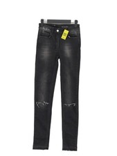 Religion Women's Jeans W 26 in Black Cotton with Elastane Straight